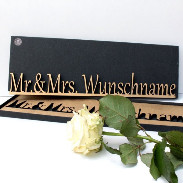 Mr. & Mrs. mit Name bis 9 Buchstaben