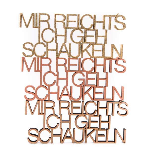 Mir reichts ich geh schaukeln