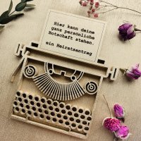 Schreibmaschine mit Text