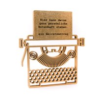 Schreibmaschine mit Text