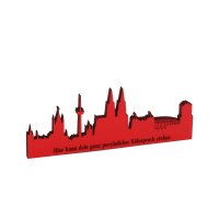 Skyline Köln mit Text