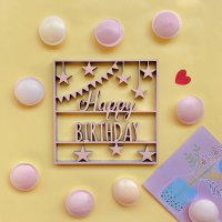 Happy birthay im Quadrat