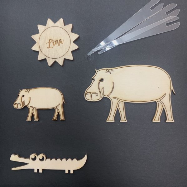 Caketopper Kinder Wilde Tiere