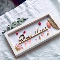 DIY-Set "Best Mom" mit Trockenblumen und Rahmen