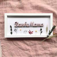 DIY-Set "Danke Mama" mit Trockenblumen und Rahmen