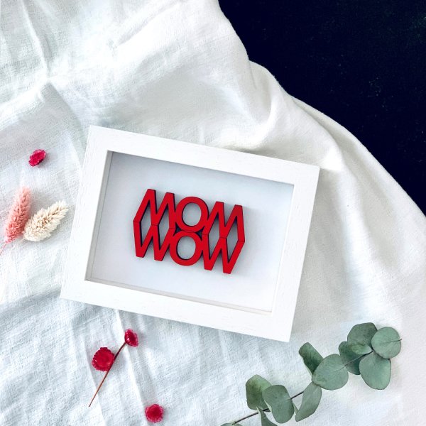 DIY-Set "MOM WOW" mit Rahmen