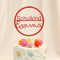 Tortendeko Schulkind mit Namen im Kreis