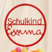 Tortendeko Schulkind mit Namen im Kreis