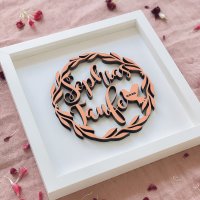 DIY-Set Individueller Name zur Taufe mit Datum im Rahmen