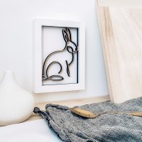 Hase mit Umrandung im Rahmen