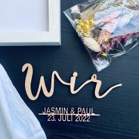 DIY-Set "Wir" mit individuellen Namen im Rahmen