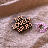 DIY-Set "My lovely Mum" mit Rahmen und Hintergrund