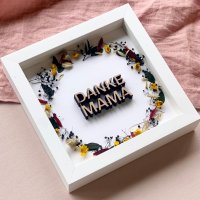 DIY-Set "Danke Mama" mit Rahmen und Hintergrund