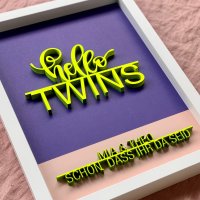 DIY-Set "hello twins" mit individuellen Namen...