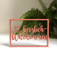 Herzlich Willkommen mit Umrandung