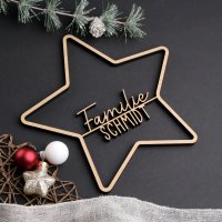 Weihnachtsornament mit Familienname