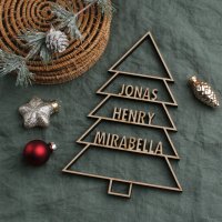 Weihnachtsbaum mit individuellen Namen