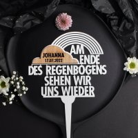 Am Ende des Regenbogens sehen wir uns wieder - Grabstecker
