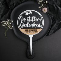 Im stillem Gedenken im Kranz - Grabstecker