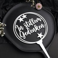 Im stillem Gedenken im Kranz - Grabstecker