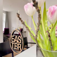Set aus 3 Ostereiern Egghunt, Easter, Bunny