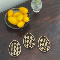 Set aus 3 Ostereiern, HOP HOP HOP