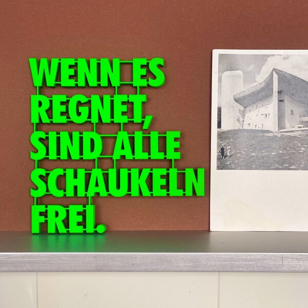 Wenn es regnet sind alle Schaukeln frei