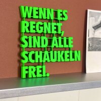 Wenn es regnet sind alle Schaukeln frei