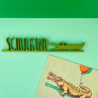 Schulkind mit Motiv, Dino, Krokodil, Lama