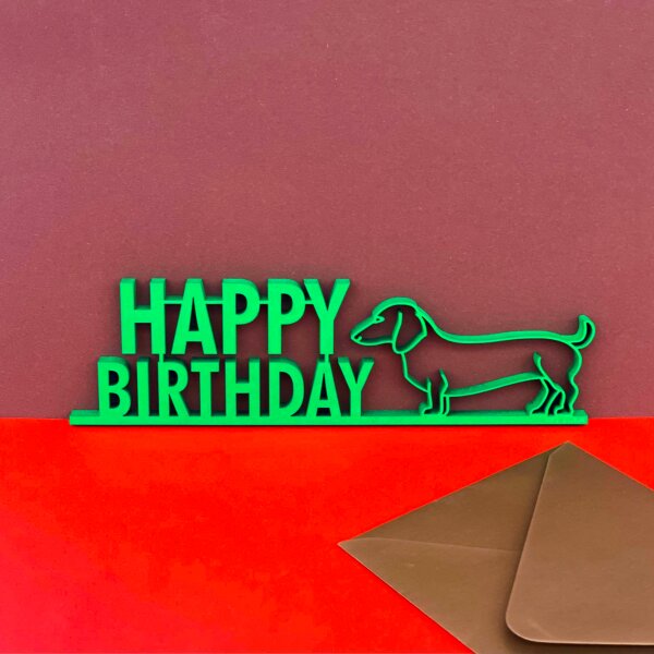 Happy birthday mit Motiv, Dino, Dackel, Eule....