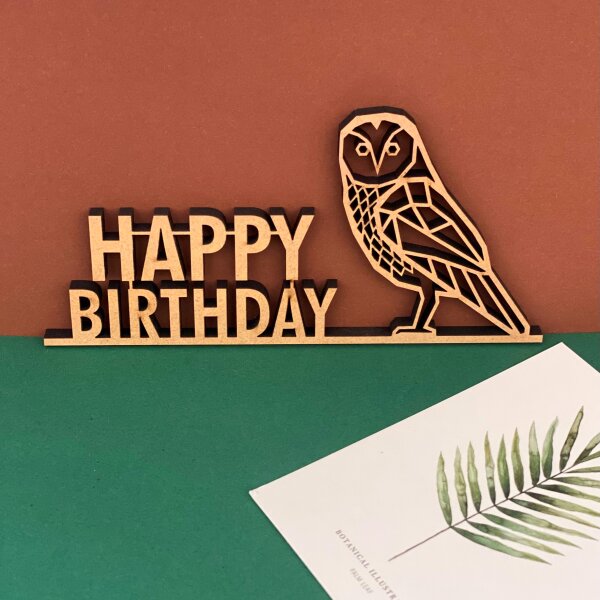 Happy birthday mit Motiv, Dino, Dackel, Eule....