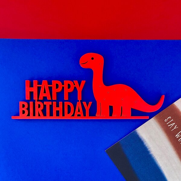 Happy birthday mit Motiv, Dino, Dackel, Eule....