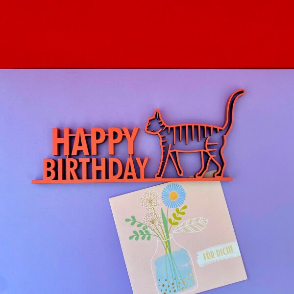 Happy birthday mit Motiv, Dino, Dackel, Eule....