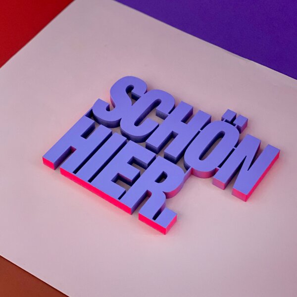 Schön hier mit Neonkante