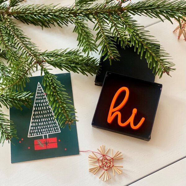 Schriftzug in der Geschenkbox