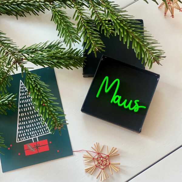Schriftzug in der Geschenkbox