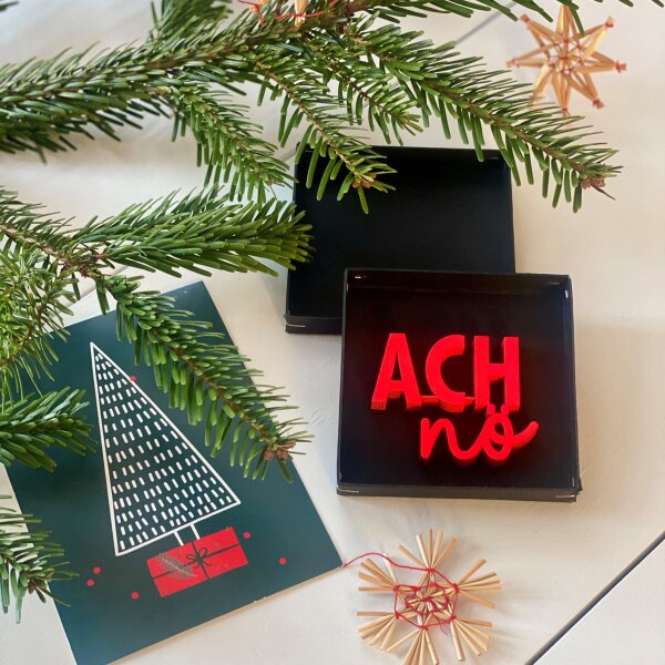 Schriftzug in der Geschenkbox