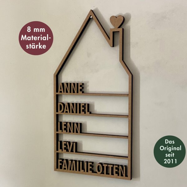 Haus mit individuellen Namen in Natur