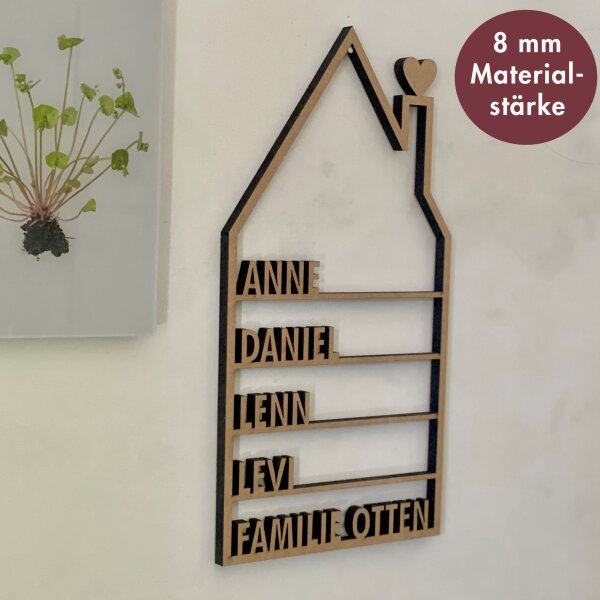 Haus mit individuellen Namen in Natur