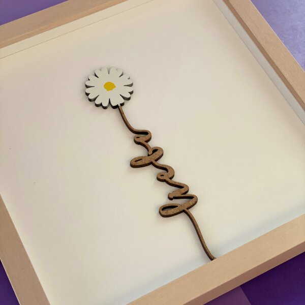 Gänseblume mit verschiedenen Wörtern